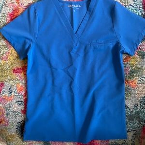 Mandala Royal Blue Scrub Top and Bottoms